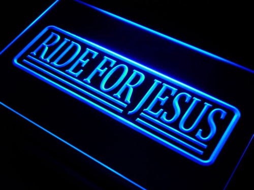 Ride for Jesus Display Neon Light Sign